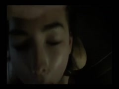 Sexy teen receives facial after sucking dick